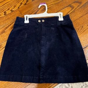 Corduroy navy mini skirt